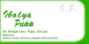 ibolya pupp business card